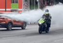 DURANTE JORNADA DE PROTESTAS DE LA CNTE EN LA CDMX LANZAN POLVO DE EXTINTOR CONTRA POLICÍAS DE LA SSC CNTE